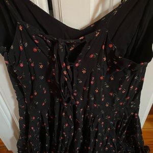 Black flower dress